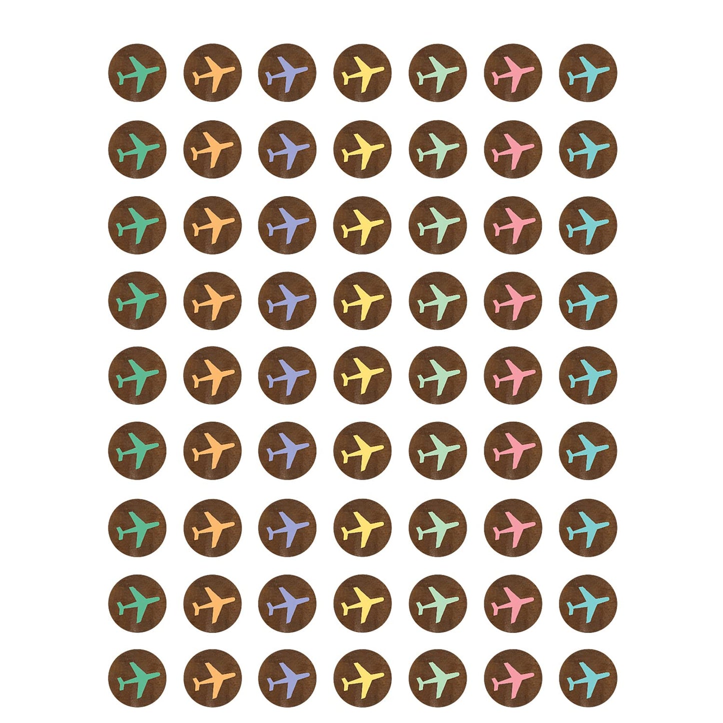 Travel the Map Airplanes Mini Stickers, 378 Per Pack, 12 Packs