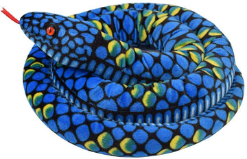 Punp Plush Giant Snake Realistic Stuffed Animal Red Eyes Toy Gifts For Boys And Girls 110 Inches