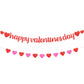 KatchOn, Glitter Happy Valentines Day Banner - 10 Feet, No DIY | Red Pink Heart Garland for Valentines Day Decorations | Valenti