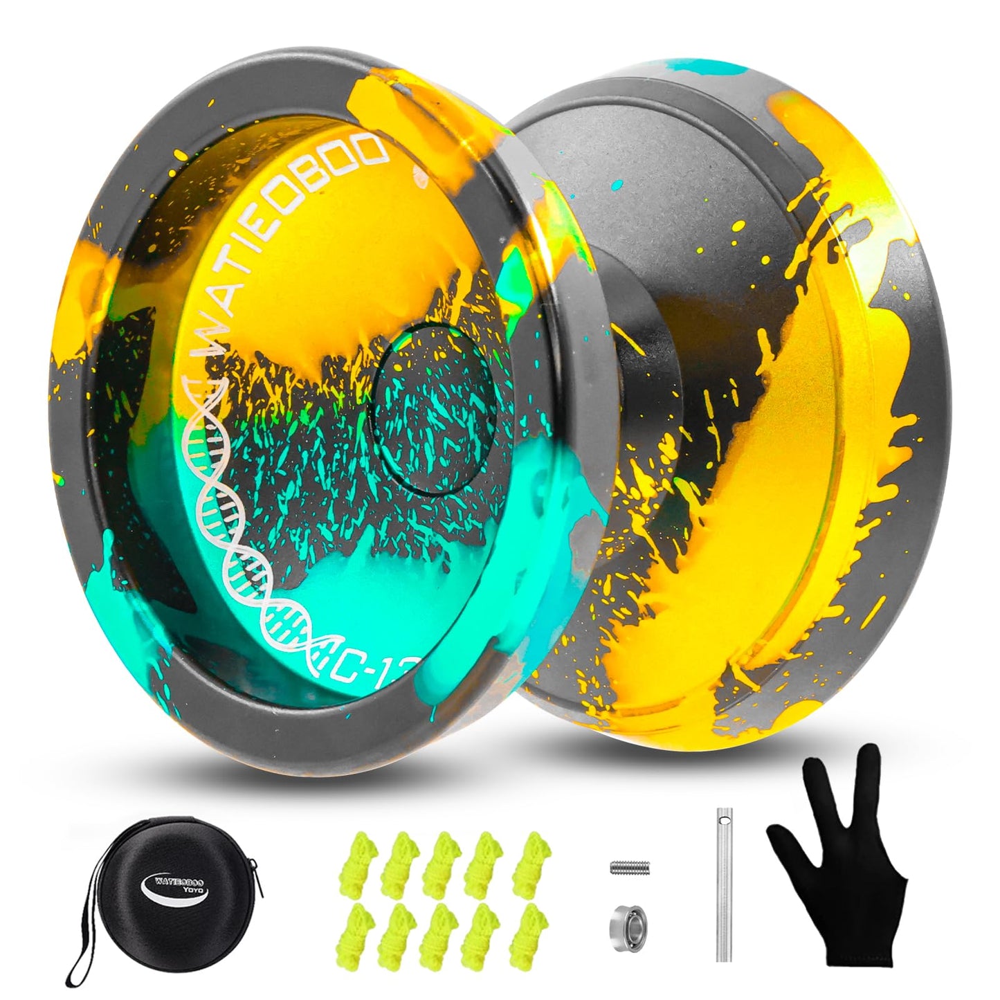 Watieoboo Yoyo Responsive Yoyo Professional,C130 Fingerspin Yo Yo For Kids Adults Beginner Metal Unresponsive Yoyos For Adults A