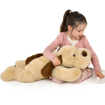 Maogolan Giant Dog Plush, Life Size 31' Large Stuffed Animal Dog, Fluffy And Cuddly Stuffed Puppy Stuffed Animal Throw Pillow Toy Birthday For Girls Kids