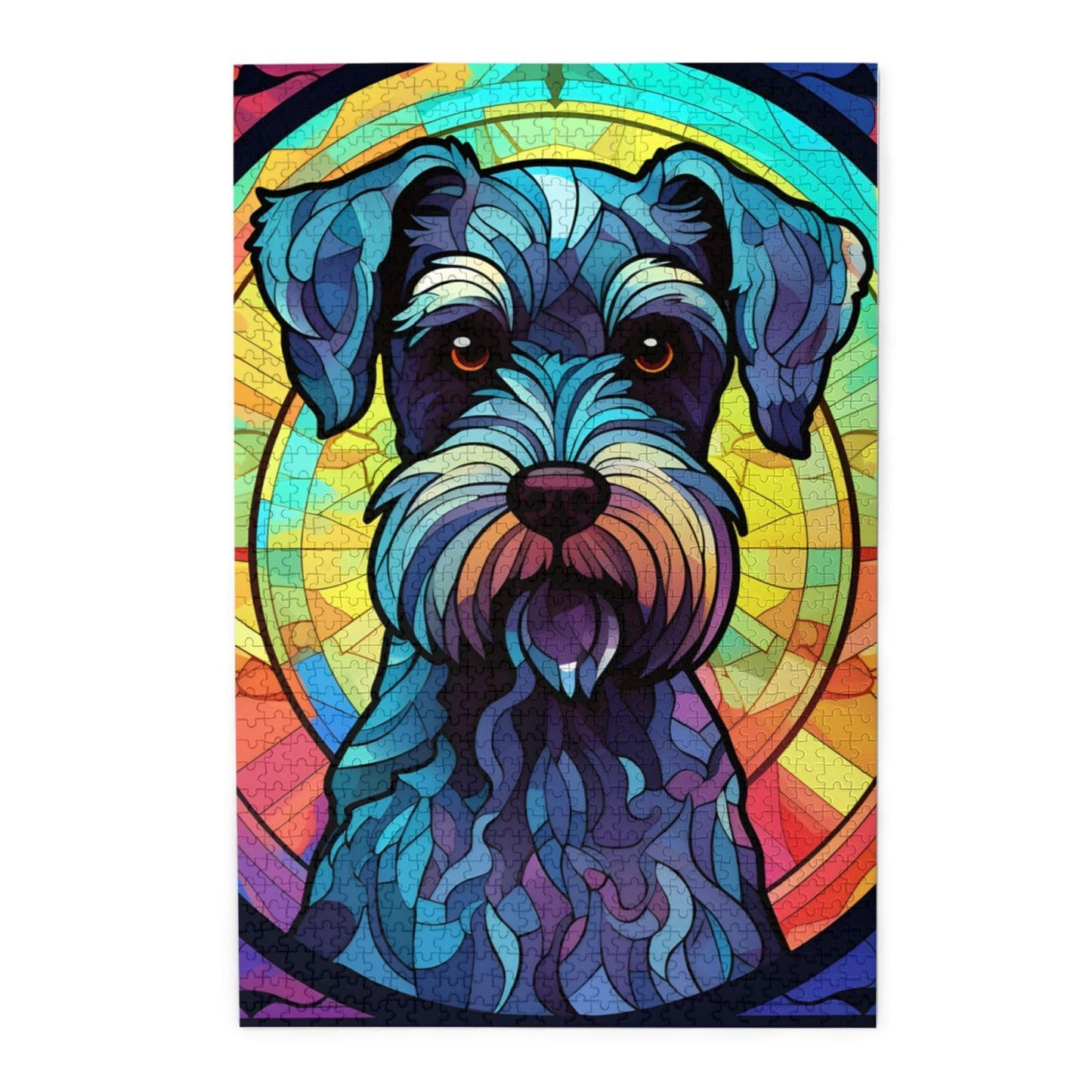 Novgift Miniature Schnauzer Wooden Puzzle - 1000 Pieces Art for Kids & Adults, Perfect Gift for Birthdays & Holidays