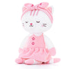 Lazada Stuffed Cat Dolls Animal Kitty Plush Toy Baby Girl Gifts White With Hair Band 16'