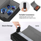 Scimi Mtg Card Storage Box Tcg Deck Case Holds Fits 5 Windows Decks Card Box Or 1800+ Sleeved Cards For Mtg, Yugioh, Uno, Tcg, Trading Cards With Mat Case And Strong Magnet Closure (Black)