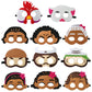 NF 11pcs Tropical Party Felt Mask, Hawaiian Theme Party Supplies, Boy and Girl Birthday Party Dress Up Blindfold