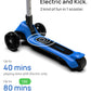 Elecosmos Kids Electric Scooter For Age 4-9, Light Up 3 Wheeled Scooter With Big Led Wheels, Flashing Deck, 3 Adjustable Heights