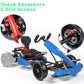Hyper Gogo Drift Gokart Kit-Hoverboard Attachment,Outdoor Race Pedal Go Cart Car For Kids And Adults (Blue)