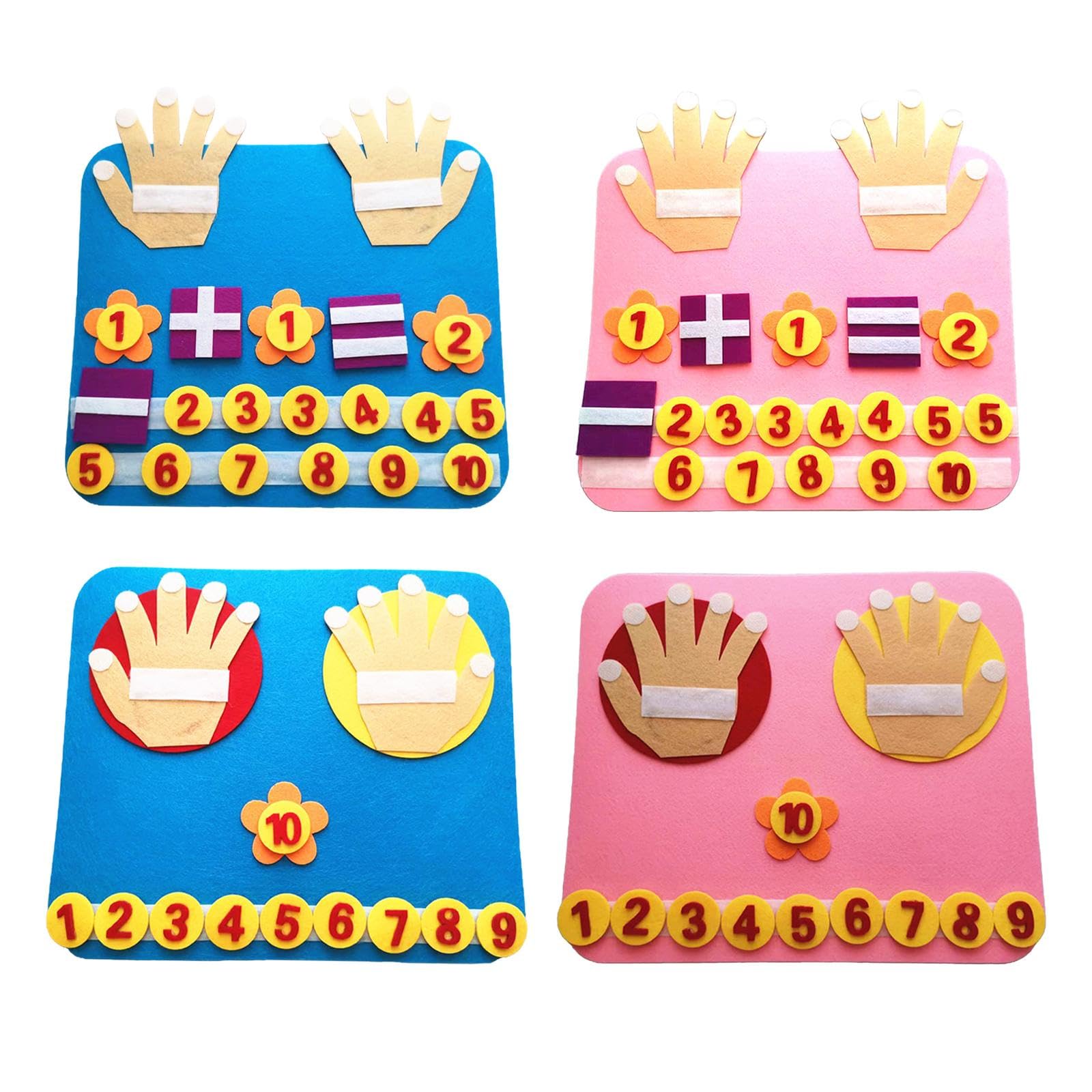 Merishopp Montessori Felt Learning Toys Fine Motor Skill For Preschool Travel Kids Addition Blue| Baby Learning Toy | Infant Act