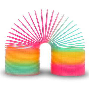 Vinciph 4.2 Inch Boxed Jumbo Rainbow Coil Spring Toy,Classic Giant Novel Magic Decompression Spring Toy,Great For Small Party Fa