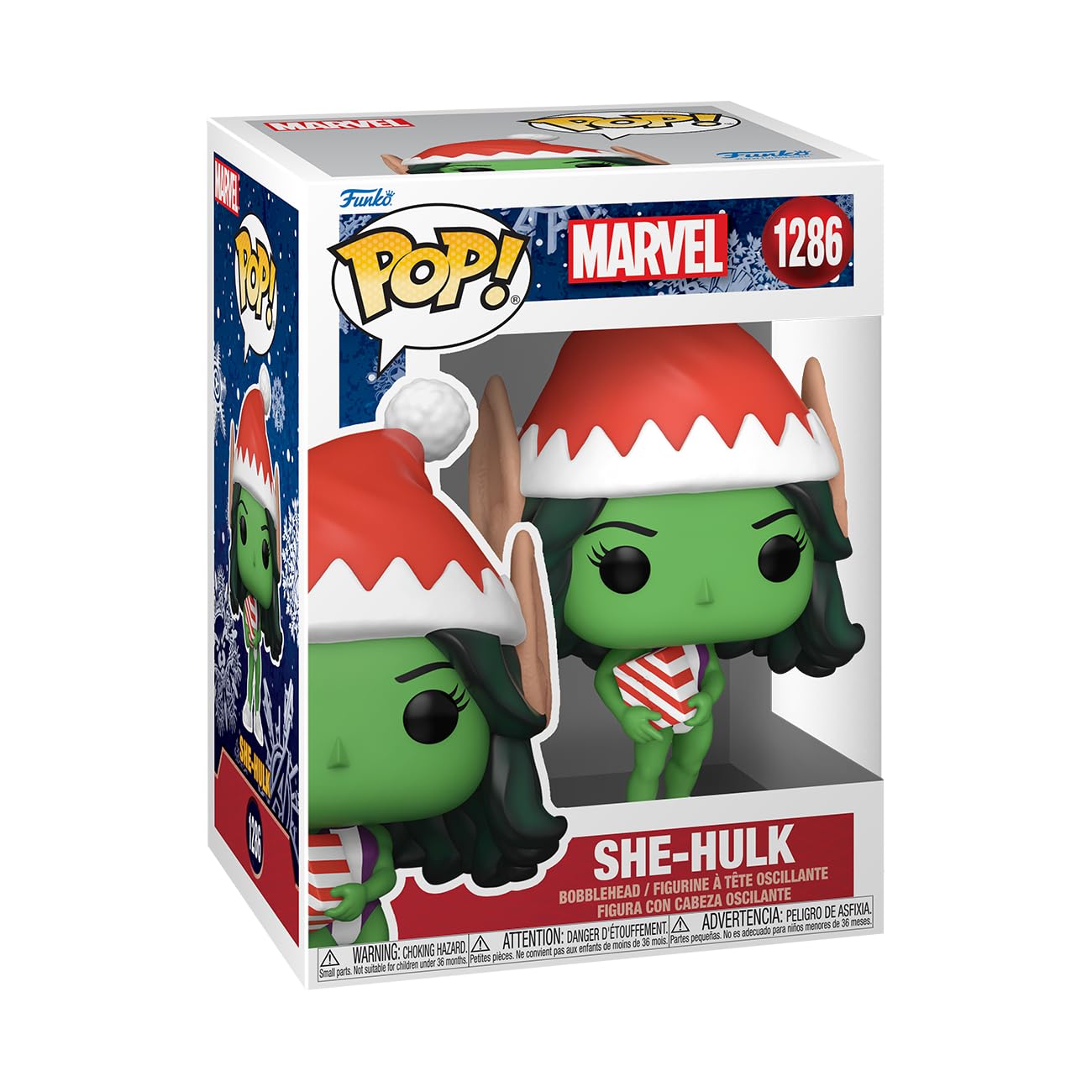Funko Pop! Marvel: Holiday - She-Hulk - Marvel Comics - Collectable Vinyl Figure - Gift Idea - Official Merchandise - For Kids & Adults - Movies Fans - Model Figure For Collectors And Display