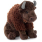 The Petting Zoo Bison Plush Toy, 12 Inch Sitting Stuffed Animal, Brown, Model 420324, Perfect Gifts for Kids