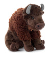 The Petting Zoo Bison Plush Toy, 12 Inch Sitting Stuffed Animal, Brown, Model 420324, Perfect Gifts for Kids