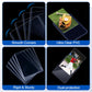 100 Topload Card Holder And 100 Clear Sleeves, Sooez 35 Pt Topload Card Protectors, 3'' X 4'' Hard Plastic Card Sleeves Baseball