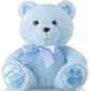 Chalyna 10 Inch Bear Stuffed Animal Gift First Bear Baby Shower Plush Toy For Wedding Birthday Easter Back To School Gift(Blue)