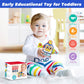Moontoy Activity Busy Cube Toddlers 1-3, Sensory Montessori Toys For 1 Year Old Boy Baby Toys 12-18 Months Stocking Stuffers, Airplane Travel Fidget 1St Birthday Valentines Gift Easter Basket Stuffers