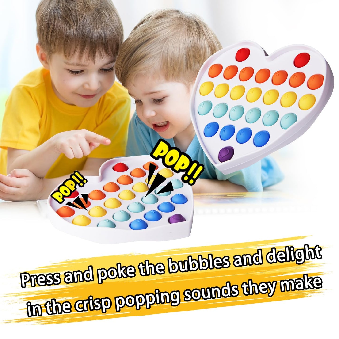 Cucue Simple Fidget Pop Toys - Portable, Calming Sensory Hand Toys For Fun & Stress Relief - Soft & Flexible Food-Grade Silicone Materials Keychain - Durable Poppers For Kids & Adults (Pack Of 3)