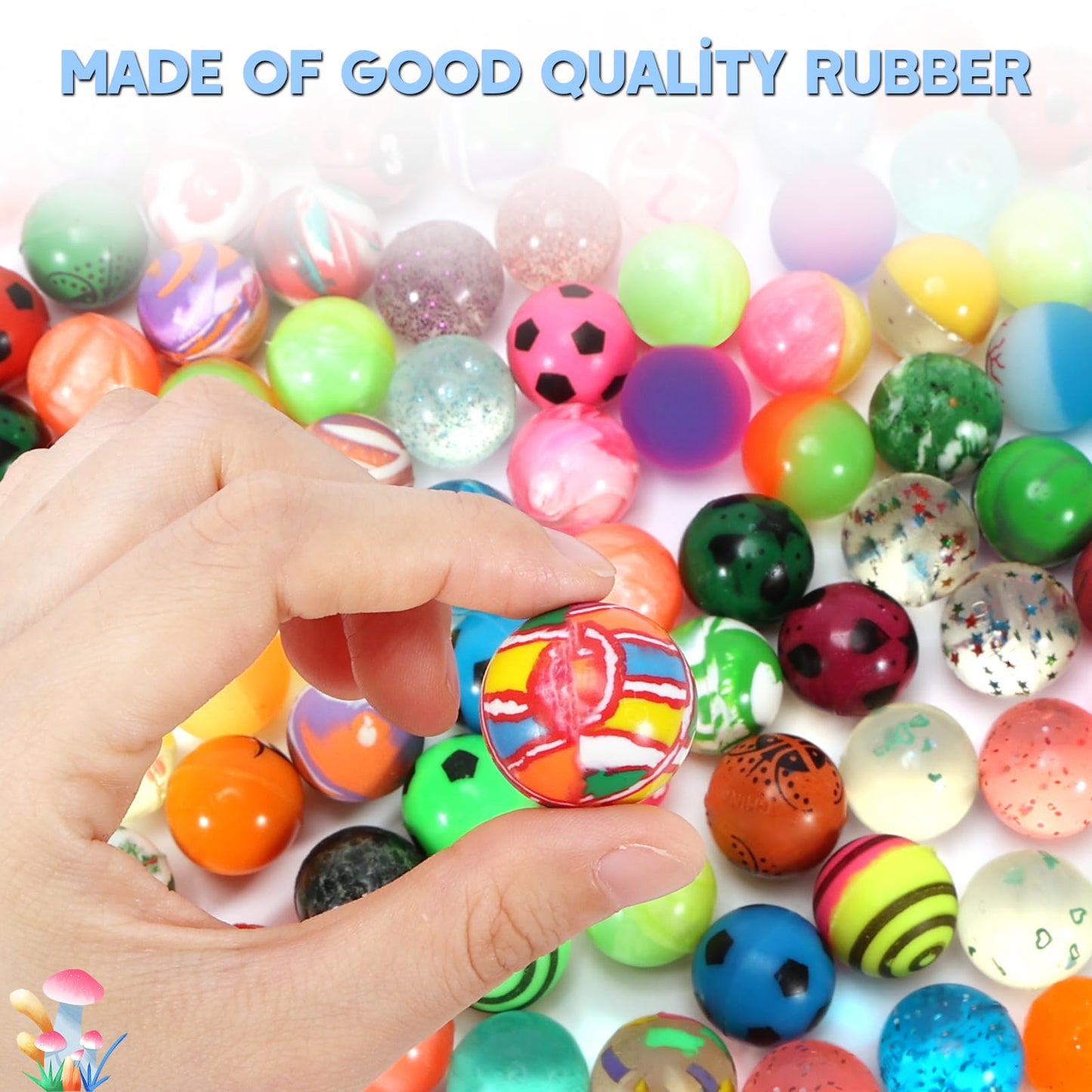 Pllieay 500 Pieces Bouncy Balls For Kids, 27Mm Mixed Color Bulk Balls Rubber Bouncy Balls For Kids Party Favors, Prizes, Birthdays Gift And Vending Machines (Style Random)