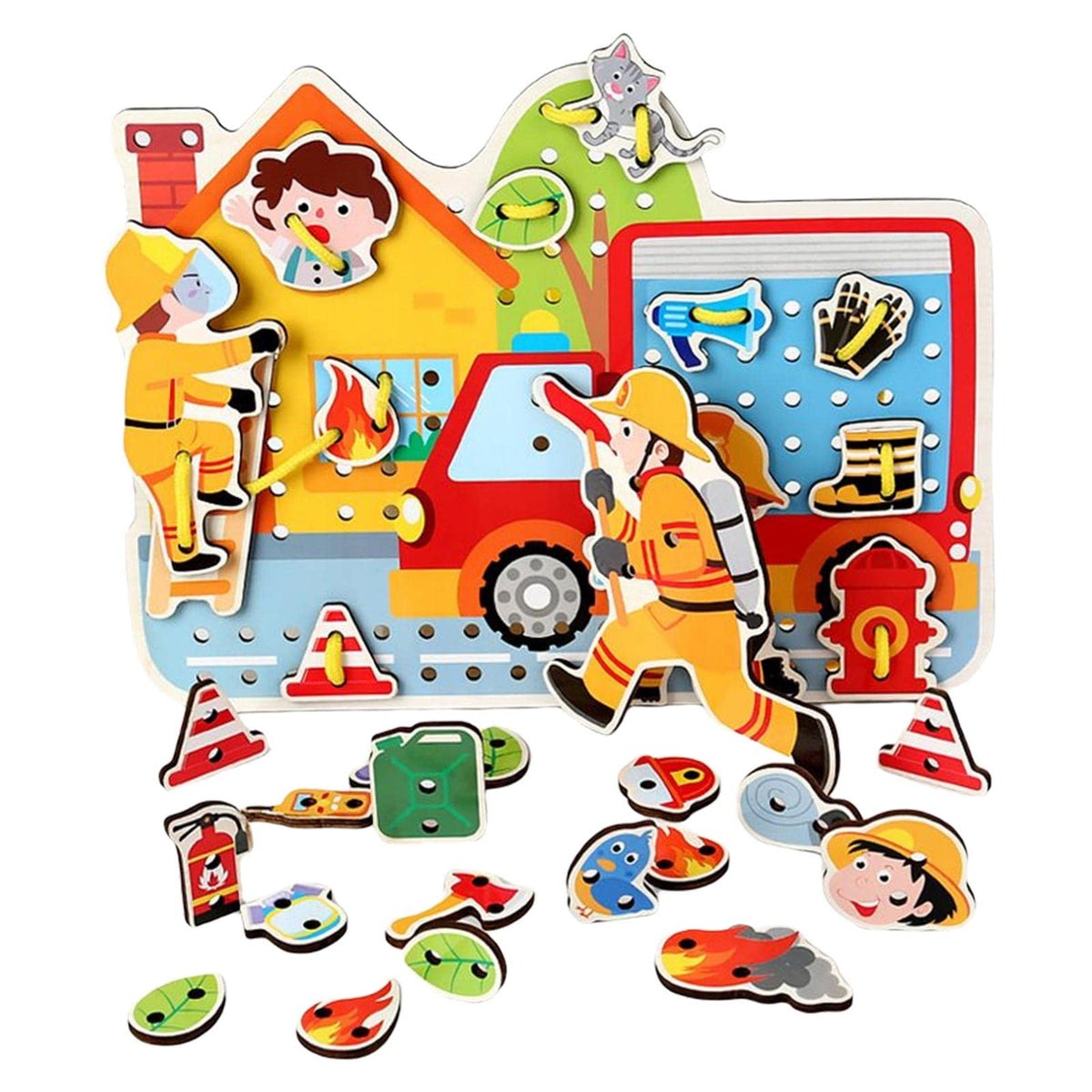 Ilsmysutra Toddler Sensory Board Life Scene Development For Age 3+ Boys Girls Kids Fire Truck|Toys For Baby|Developmental Baby T