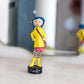 Surreal Entertainment Coraline In Rain Coat Pvc Bobble Figure For Adults Only | Collectible Bobblehead Action Figure, Desk Toy A