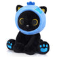 Hagusahuo Black Cat Plush 8inch Blueberry Cat Stuffed Animals for Kids Cartoon Cats Plush  Cute Kitten Stuffy Gift for Kids Girl Boys Toddler Birthday