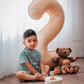 Light Brown 2 Balloon, Tan Number Balloons 40 Inch, Beige 2Nd Balloon Number Birthday Decorations, Sandy Brown Second Two Birthd