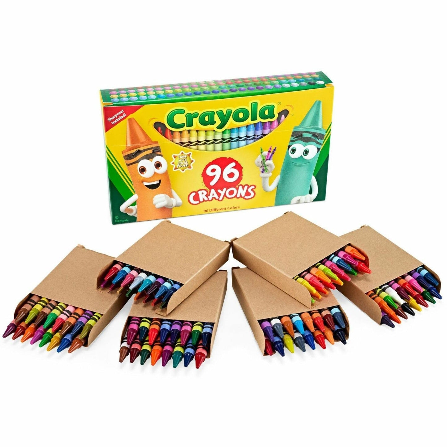 Crayola Classic Color Crayons in Flip-Top Pack with Sharpener, 96 Colors, Gift for Kids