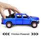 SASBSC Diecast RAM 1500 Pickup Truck Toy - Metal, Blue, Open Door, Lights & Sound, Gift for Kids Ages 3-8