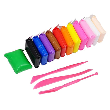 Quakel 12Color Air Dry Clay Set For Kids With 3 Sculpting Tools  Creative Diy Arts & Crafts Kit  Ideal Birthday Return Gift F