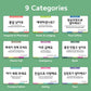 Stellarsol 3-Pack Gift Set Korean Basic Conversation Flashcards For Beginners, Essential Phrases, Everyday Situations, Slang + D