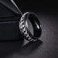 Udolfly Mens Fidget Rings Anxiety Rings For Men Womens Chain Spinner Rings For Adults Titanium Steel Ring Black Silver Size 14