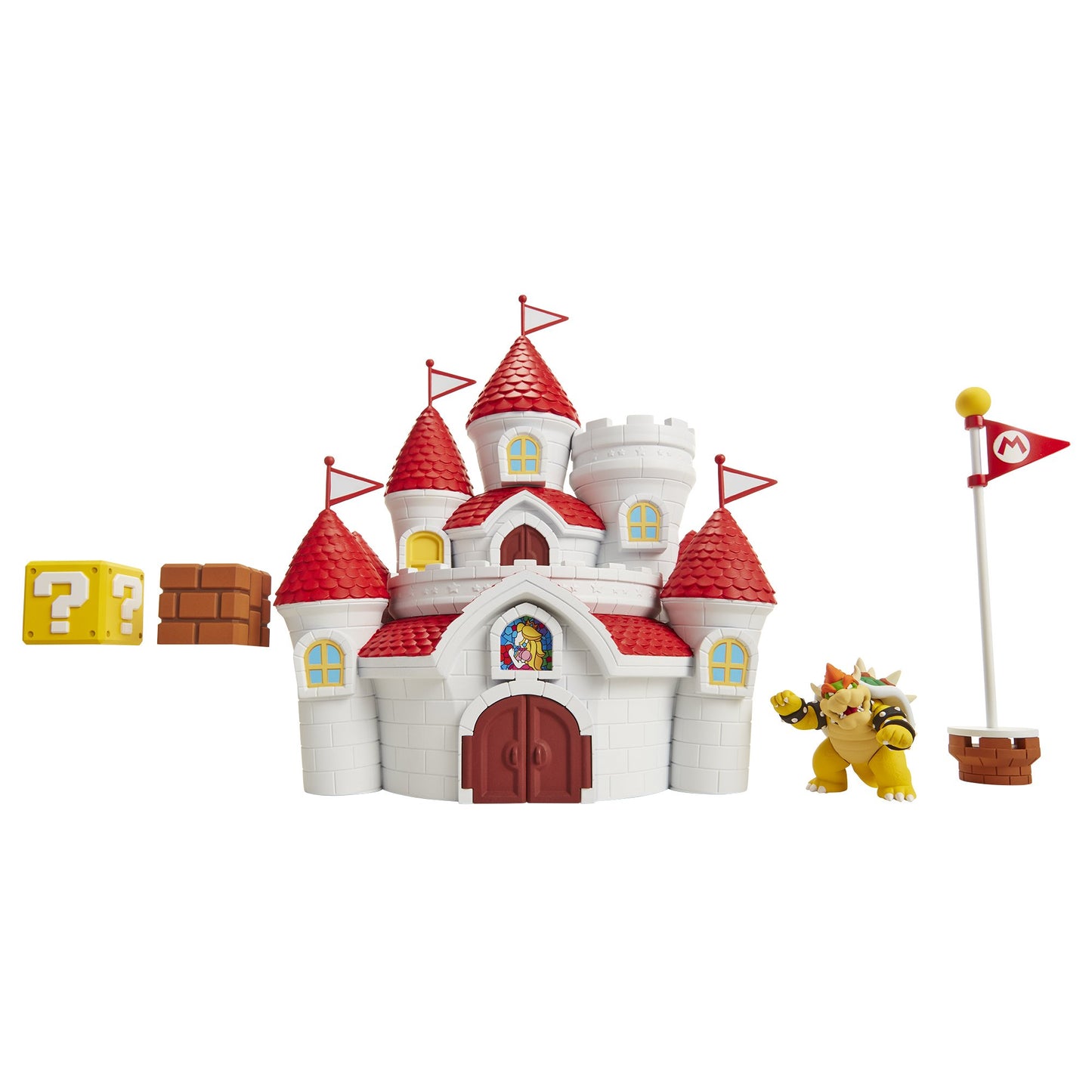 Super Mario Mushroom Kingdom Castle Playset with limited availability 2.5  Bowser Figure