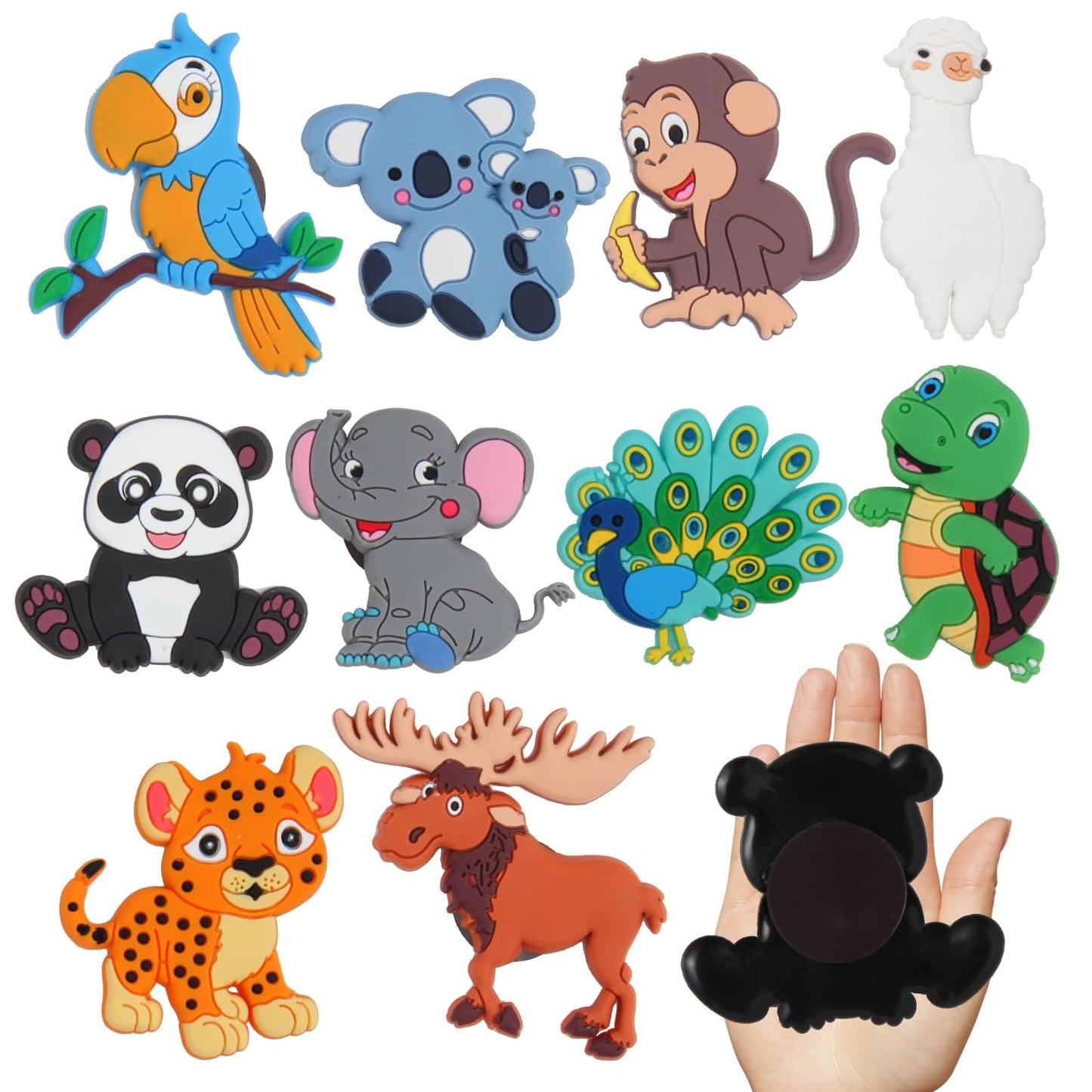 10 Pcs Fridge Magnets For Toddlers 1-3,Refrigerator Magnets For Kids,Kids Magnets Educational Toys,Learning Animals Magnets For Babies,Animal Cartoon Magnet