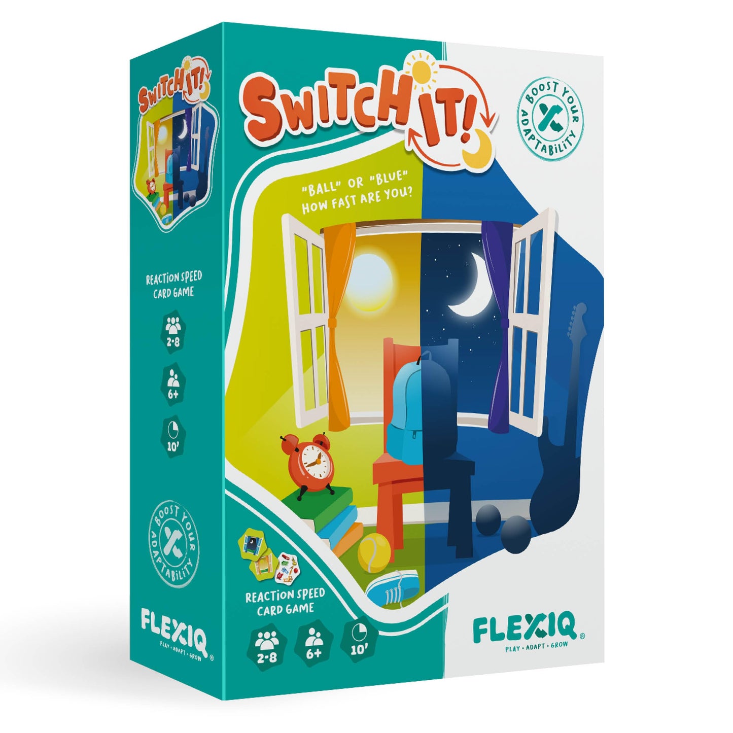 Switch It - Reaction Speed Card Game by FlexiQ  Brain Teasers for Kids 6+  Board Games for Family Night