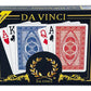 DA VINCI Plastic Playing Cards Set - 2 Decks, Bridge Size, Multicolor, Model 851-BJ