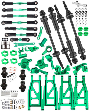 Hopsuprc Upgrades Part For 1/10 Rustler/Stampede/Slash Vxl 4X4,Big Bore Rc Shocks&Steel Drive Shaft Cvd&A Arm&Caster Block,Steer