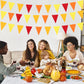 Jetec 5 Pieces 41 Feet Fall Pennant Banner Autumn Decoration Yellow Orange and Red Felt Triangle Flags Bunting Banners for Fall