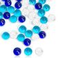 Futureplusx Marbles Bulk, 75 Pcs Glass Marbles Blue Marbles Set Ocean Theme For Kids Marble Run Games Fillers Aquarium Pebbles