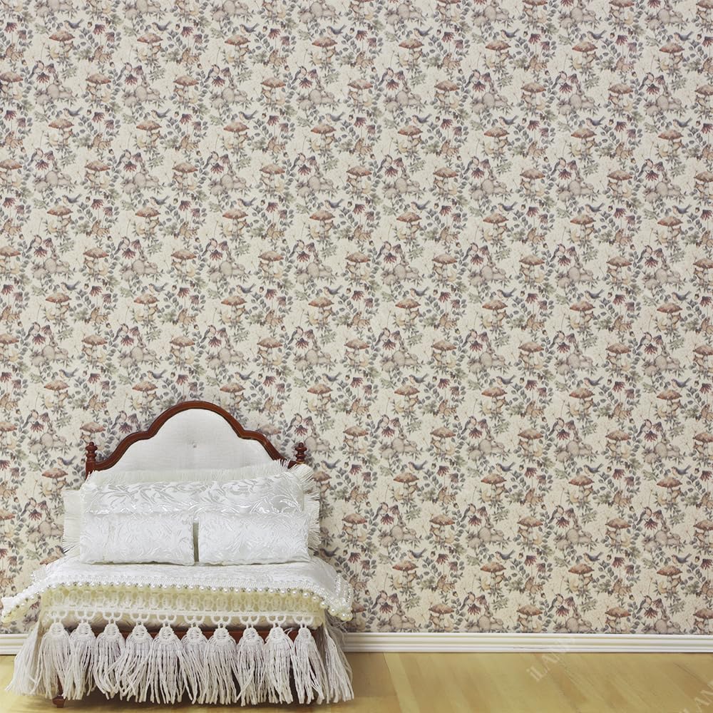 Iland Originality Dollhouse Wallpaper 39 * 15.7 Inch, Dollhouse Accessories On 1:12 Scale Or 1:6 Scale (Forest Whisper)