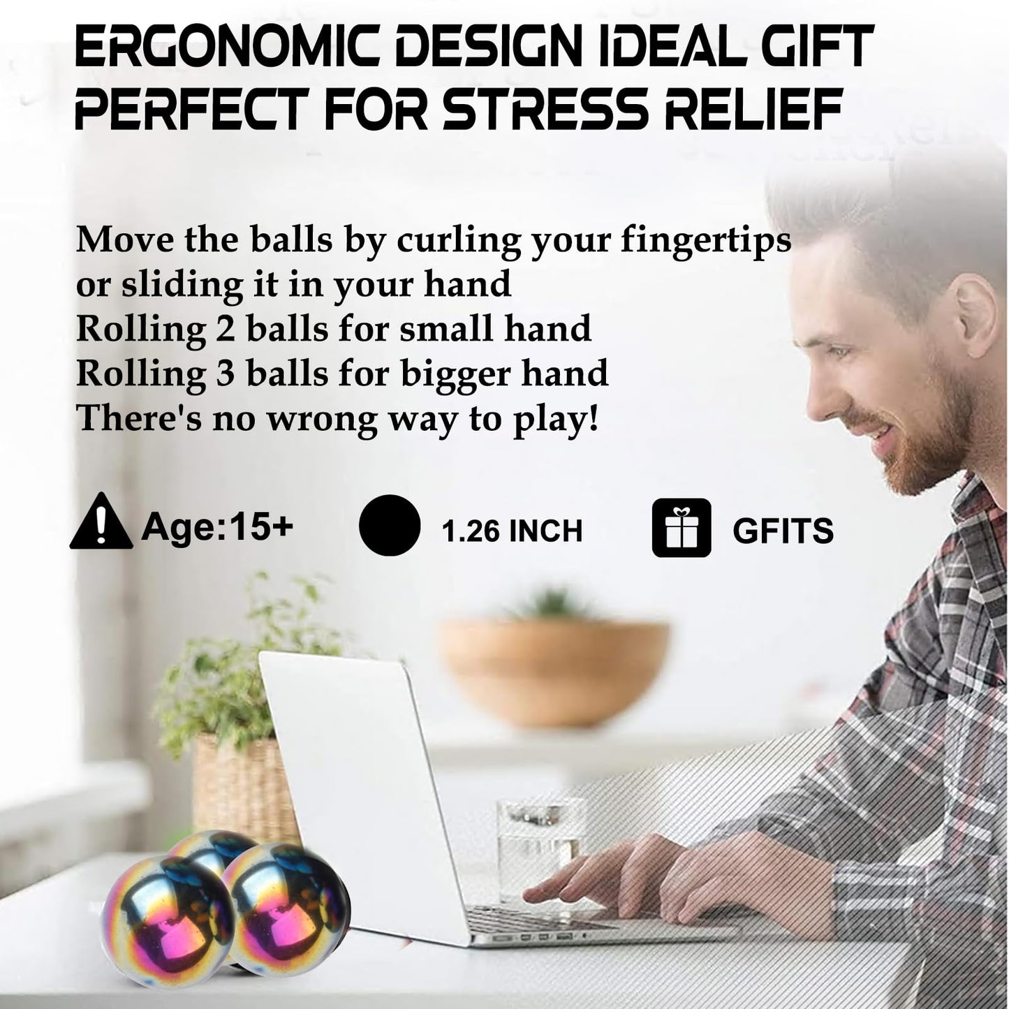 Cool 1.26 Inch Jumbo Magnets Balls Fidget Toys For Adults, Large Fidget Mangetic Sphere With Case For Office Desk Decorations, F