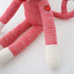 Plushland 20 Pink Sock Monkey - Soft Plush Knitted Stuffed Animal Toy for Kids, Babies, Teens - Perfect Gift for Birthdays & Mother's Day