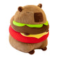 TXDRRA Capybara Plush Toy, Cute Stuffed Animal, Soft Brown Plushie, Kids Gifts (Hamburger Capybara, 12 inches)