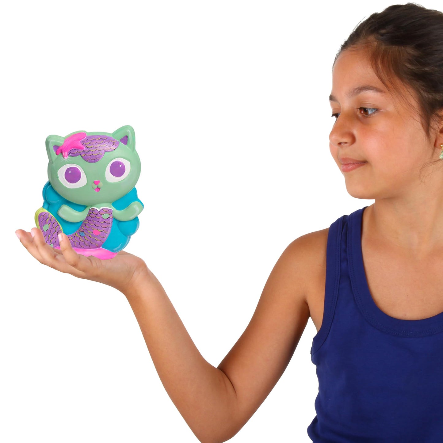 Tara Toys Gabby’s Dollhouse Mercat Pour N’ Paint - 9.31" Multicolored Plastic Toy, Model 10513