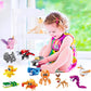 Jellydog Toy Party Favors For Kids,12Pcs Mini Building Blocks Animal, Building Sets Stem Toys, Assorted Building Blocks Sets For Birthday Party Gift,Goodie Bags, Prize,Cake Topper