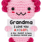 Weming Grandma Gift From Granddaughter, Mini Handmade Crochet Axolotl Gift For Mother 'S Day & Birthday, I Love You Sentimental 