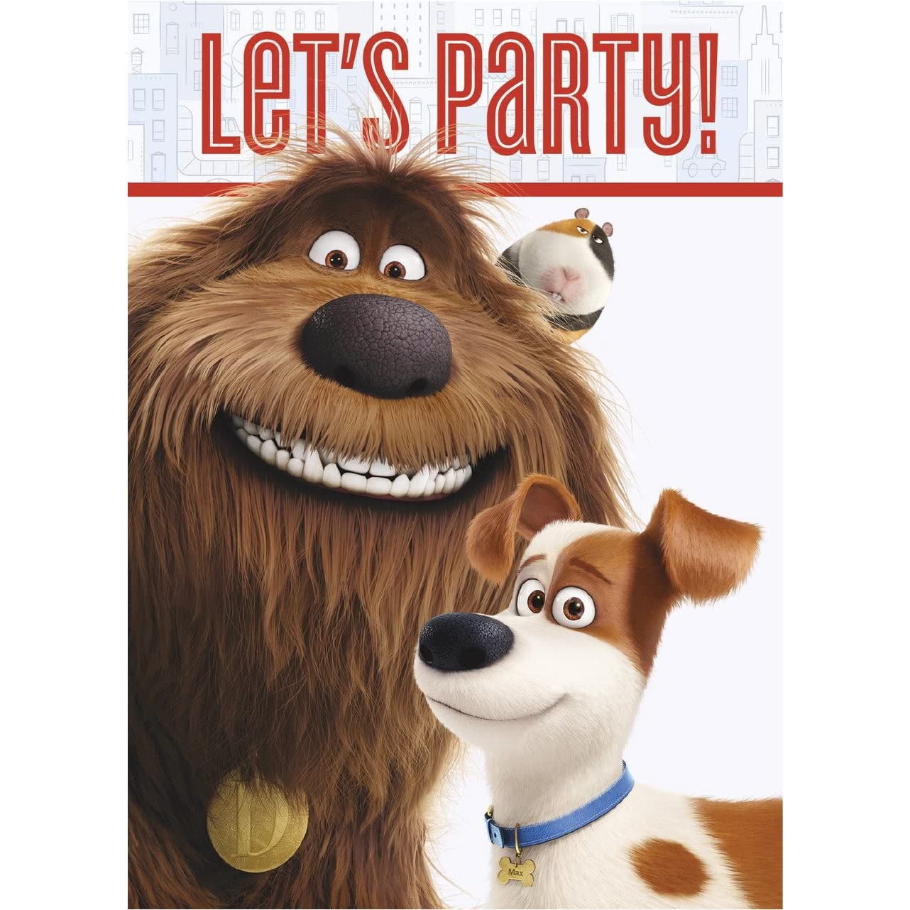 Secret Life of Pets Party Invitations - 5.5    x 4   , 8 Pcs