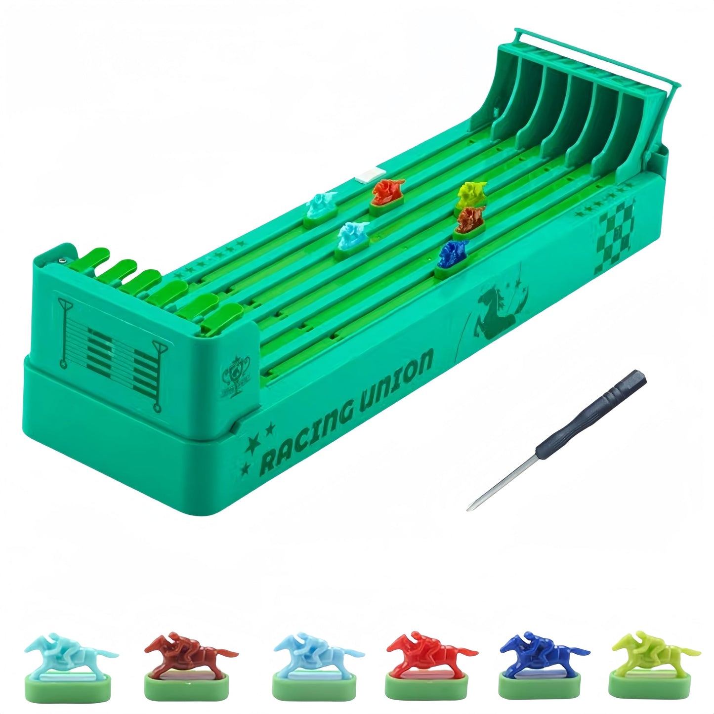 Electronic Horse Race Board Game, Horse Racing Table Games, Desktop Derby 6-Horse Racing Game,Portable Family Party Entertainmen