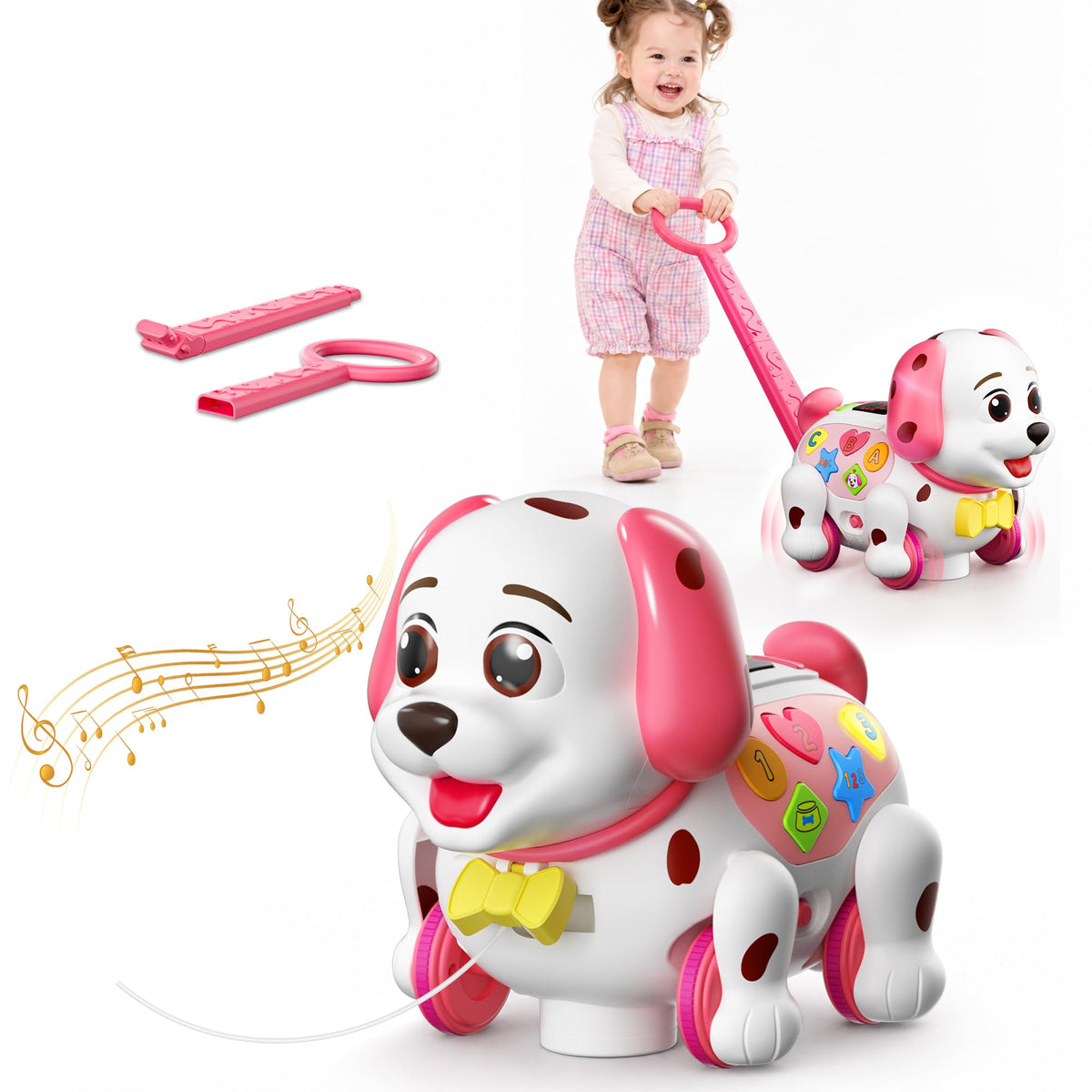 Musical Push Puppy Toy for 12 Year Old, 1st Birthday Gifts Girl Boy