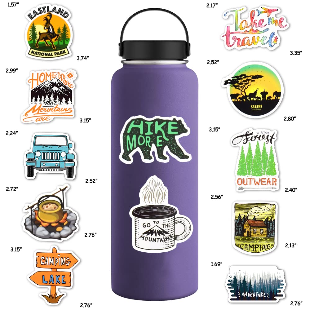 Susihi 160Pcs Nature Stickers For Kids Outdoor Adventure Stickers For Water Bottles Waterproof Camping Vinyl Stickers For Yeti C