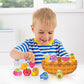 FoszaSzept Wooden Stacking Toys, Animal Wooden Balance Stacking Toys with Drawstring Bag, Montessori Balance Competition Storage