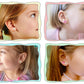 Koutey Stick On Earrings - 3D Unicorn Glitter Stickers, Small, Multicolor, Self-Adhesive Craft Gems